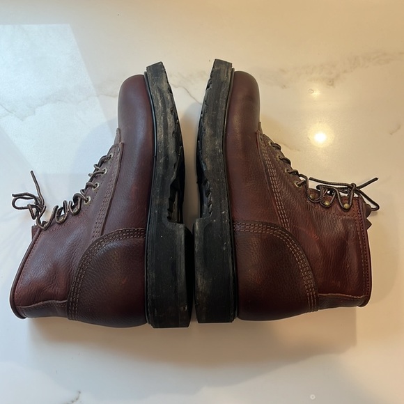 Carolina Boots Men's 3010 EH Grizzly Brown Leather 6 inch Steel Toe Work Boots - Picture 9 of 11